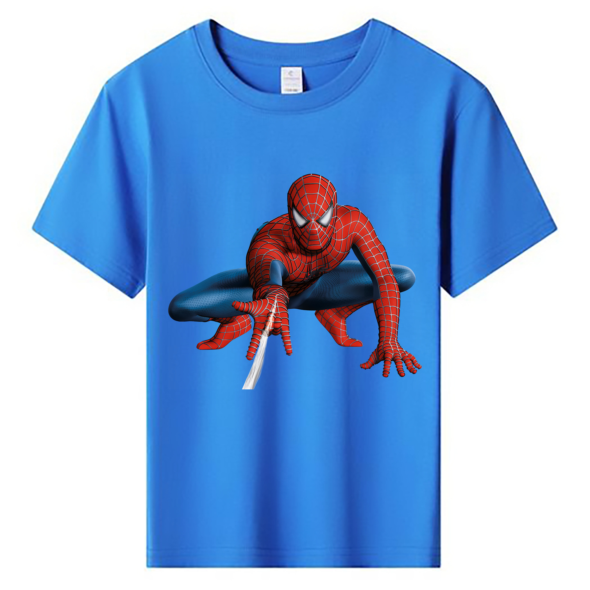 （画像用） Spider Man スパイダーマン 綿100％キッズTシャツ（フロントプリント）